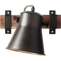 Brilliant Plow vegglampe i tre svart (82110/46)