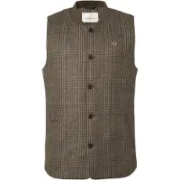 Chevalier Sion Fill100 Tweed Vest Men Dark Brown Glencheck S