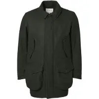 Chevalier Burley Chevalite Wool Coat Men Dark Green Melange S