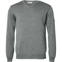 Chevalier Aston V-Neck Merino Pullover Men Smoked Grey S