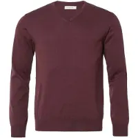 Chevalier Aston V-Neck Merino Pullover Men Wine Red 2XL