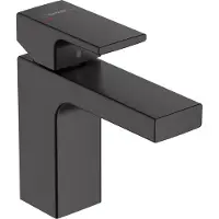 Hansgrohe Vernis Shape 1-grebs håndvaskarmatur 100, med løft-op bundventil, mat sort