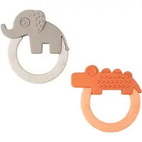 Done by Deer Bitering - 2-pack - Deer Friends - Papaya/Sand - - OneSize - Bitering