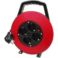 EDM 4 Plugs Kabeltrommel 10 M