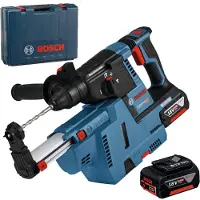 Bosch Batteridrevet borhammer med SDS plus GBH 18V-26 Professional i transportkoffert med 2 x 6,0 Ah li-ion-batterier, ekstrahåndtak