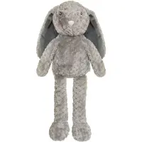 Teddykompaniet Kosedyr - Kaniner Vera - 38 cm - Vaffelstoff Grå - - OneSize - Kosedyr