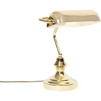 QAZQA Klassisk bordlampe/notarlampe messing - Banker