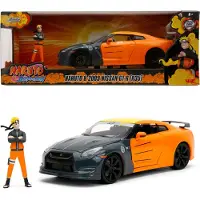 Jada Bil m. Figur - Naruto - Naruto og 2009 Nissan GT-R (R35) - - - OneSize - Bil