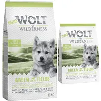 Wolf of Wilderness Junior "Green Fields" Lam - kornfri - 12 kg