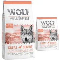 Wolf of Wilderness Adult "Great Desert" Kalkun - Kornfri - Sparepakke: 2 x 12 kg