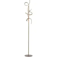 JUST LIGHT LED-gulvlampe Curls, messing, metall, 156 cm høy, dimbar