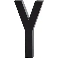 Design Letters Aluminiumsbokstav - Y - Svart - - OneSize - Aluminiumsbokstav