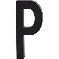 Design Letters Aluminiumsbokstav - P - Svart - - OneSize - Aluminiumsbokstav