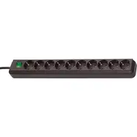 Brennenstuhl Eco-Line med bryter 10-veis svart 3 m