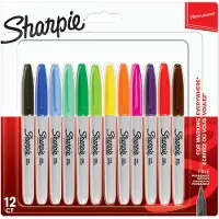 Sharpie Permanent Markers | Fine Point | Assorted Colours | 12 Count