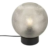 QAZQA Design bordlampe svart med røykglass - Chico
