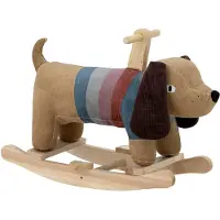 Bloomingville MINI Charlie gyngehest, hund, flerfarget, polyester