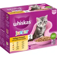 Whiskas Megapakke Junior 96 x 85 g Porsjonsposer - Fjærkreutvalg i gelè