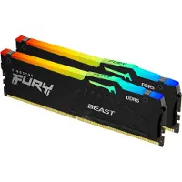 Kingston FURY Beast RGB DDR5-5600 - 16GB - CL36 - Dual Channel (2 pcs) - AMD EXPO & Intel XMP - Svart med RGB
