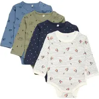 Pippi Ao-printed 4 Pack Langarmet Body