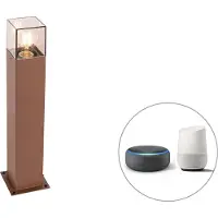 QAZQA Smart stående utelampe antrasitt 50 cm inkl. Wifi P45 - Danmark