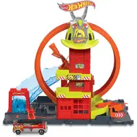 Hot Wheels By Super Loop Brannstasjon Kjøretøy