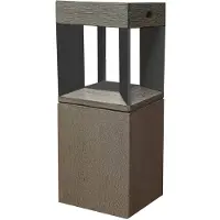LES JARDINS LED-solcellesokkellampe Teckalu sensor teak/svart