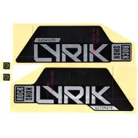 RockShox Lyrik Ultimate Flight Attendant 27/29 Gloss Black 2023+ Klistremerkesett