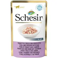 Schesir for katter Single Dish Tunfisk med kylling og skinke 50g