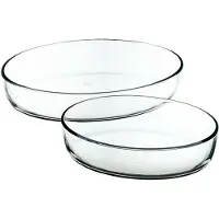 BORCAM varmebestandige ovale glasskåler, 2 stk