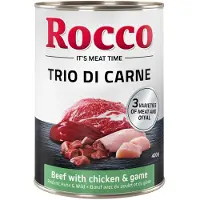Rocco Classic Trio di Carne – 6 x 400 g - Okse, høns & vilt