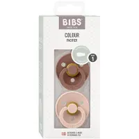 BIBS Colour Smokker - 2-pack - Str. 1 - Symmetrisk - Blush/Woodc - - 0-6 md - Smokk