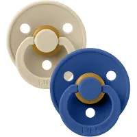 BIBS Colour Smokker - 2-pack - Str. 1 - Rund - Vanilla/kornbloms - - 0-6 md - Smokk