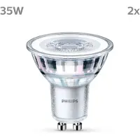 Philips LED-lyspære Classic 3.5W/827 (35W) 36° 2-pack GU10
