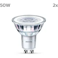 Philips LED-lyspære Classic 4.6W/840 (50W) 36° 2-pack GU10