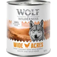 Wolf of Wilderness Økonomipakke Adult 24 x 800 g – Single Protein - Wide Acres - Kylling