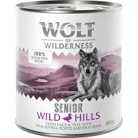 Wolf of Wilderness Senior - 6/12 x 800 g - Økonomipakke: Wild Hills - And & Kalv 12 x 800 g