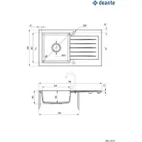 Deante Granittvask Med 1 Kum Og Avrenning Zqz_n113