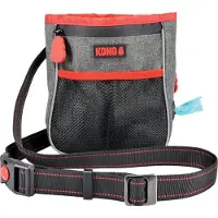 Kong Snackveske, svart/rød - L 19 x B 20,5 x H 4,5 cm