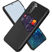 Mtp Products KSQ Samsung Galaxy S21+ 5G Deksel med Kort Lomme - Svart
