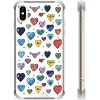 Mtp Products iPhone X / iPhone XS Hybrid-deksel - Hjerter