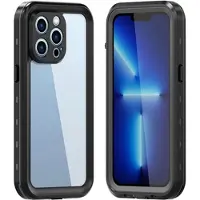 Mtp Products Redpepper Dot+ iPhone 13 Pro Vanntett Mobilpose - IP68 - Mørkgrå / Svart