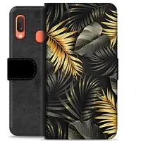 Mtp Products Samsung Galaxy A20e Premium Lommebok-deksel - Gulde Blader