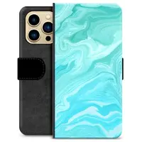 Mtp Products iPhone 13 Pro Max Premium Lommebok-deksel - Blå Marmor