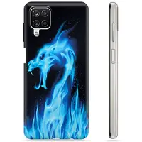 Mtp Products Samsung Galaxy A12 TPU-deksel - Blå Flamme Drage