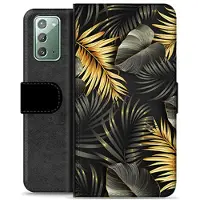 Mtp Products Samsung Galaxy Note20 Premium Lommebok-deksel - Gulde Blader