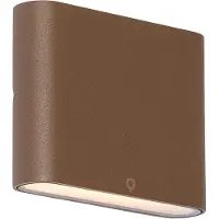 QAZQA Moderne utendørs vegglampe rustbrun 11,5 cm inkl. LED IP65 - Batt