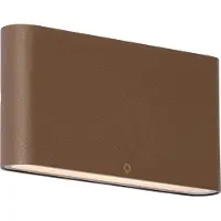 QAZQA Moderne utendørs vegglampe rustbrun 17,5 cm inkl. LED IP65 - Batt