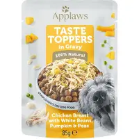 Applaws Sparepakke Taste Toppers i saus 24 x 85 g - Kylling, erter, gresskar & hvite bønner
