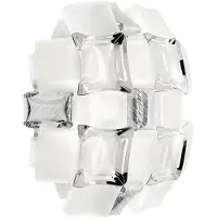 Slamp Mida vegglampe, 32x32 cm, platina/hvit